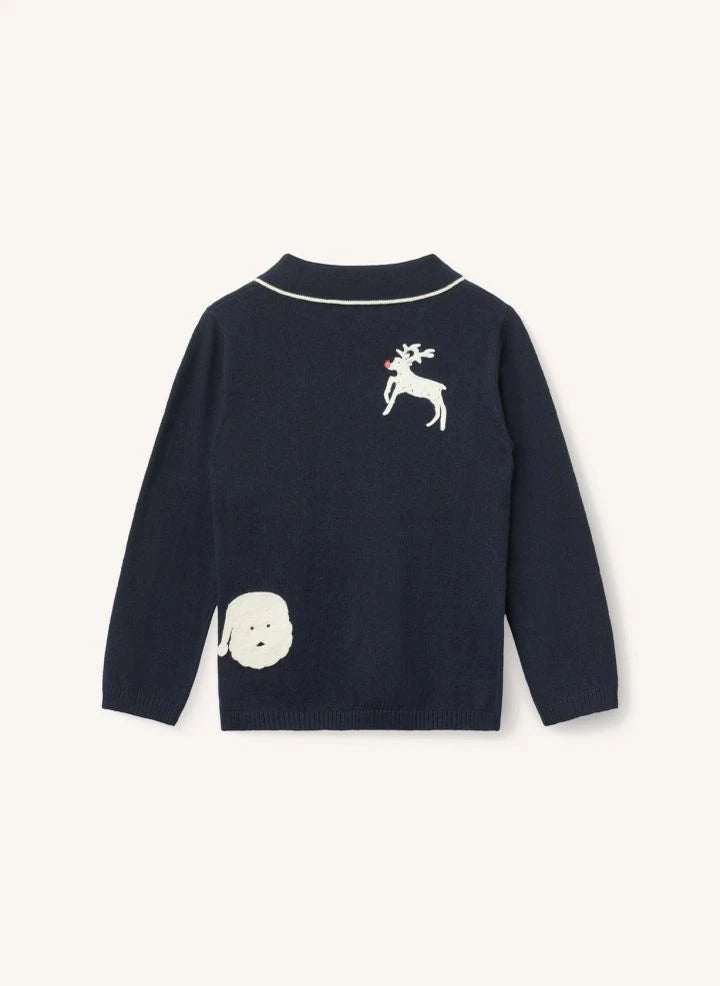 Copenhagen Colors - Polo Shirt with Knit Patches | Navy