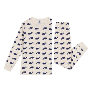 Petit Bateau - Organic Cotton Bordeaux Pajamas | Beige