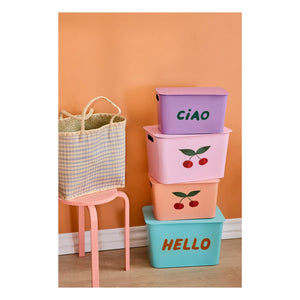 Rice - Wall-Mounted Storage Bins - Set of 2 | Pink