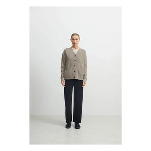 FUB - Women's Collection Lambswool Cardigan | Heather Beige