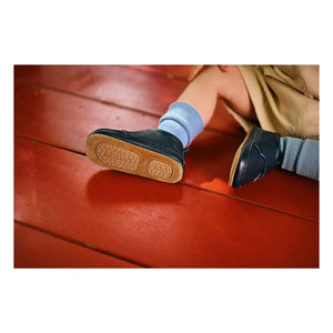 Melton - Leather Slippers | Navy