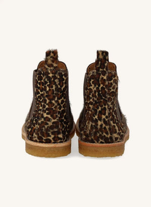 Angulus - Pony Leopard Chelsea Boots | Brown