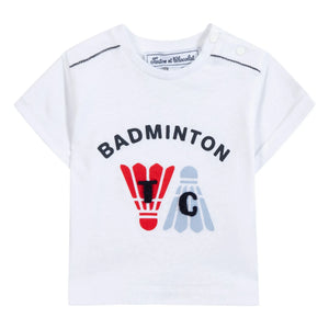 Tartine et Chocolat - Badminton Shuttlecock T-shirt | White