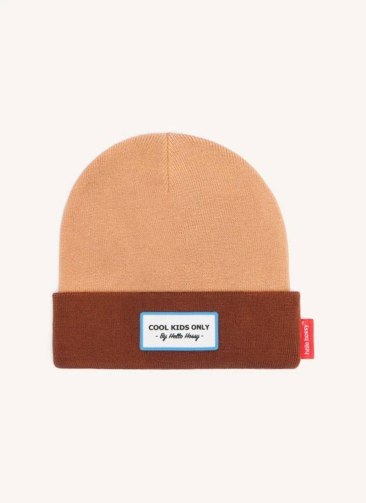 Hello Hossy - Urban Color Block organic cotton beanie | Brown