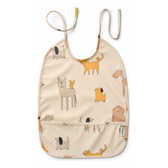 Liewood - Lai Bib | Cats and Dogs/Sandy