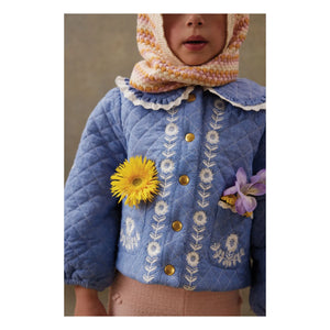 Louise Misha - Jouliana Organic Cotton Chambray Coat | Blue
