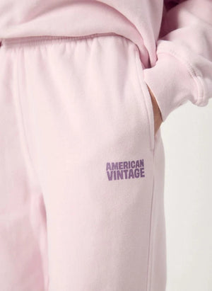 American Vintage - Plizzy Cotton Jogger Pants | Powder Pink