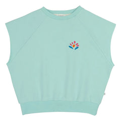Jenest - Joey Organic Cotton Sleeveless Sweatshirt | Turquoise