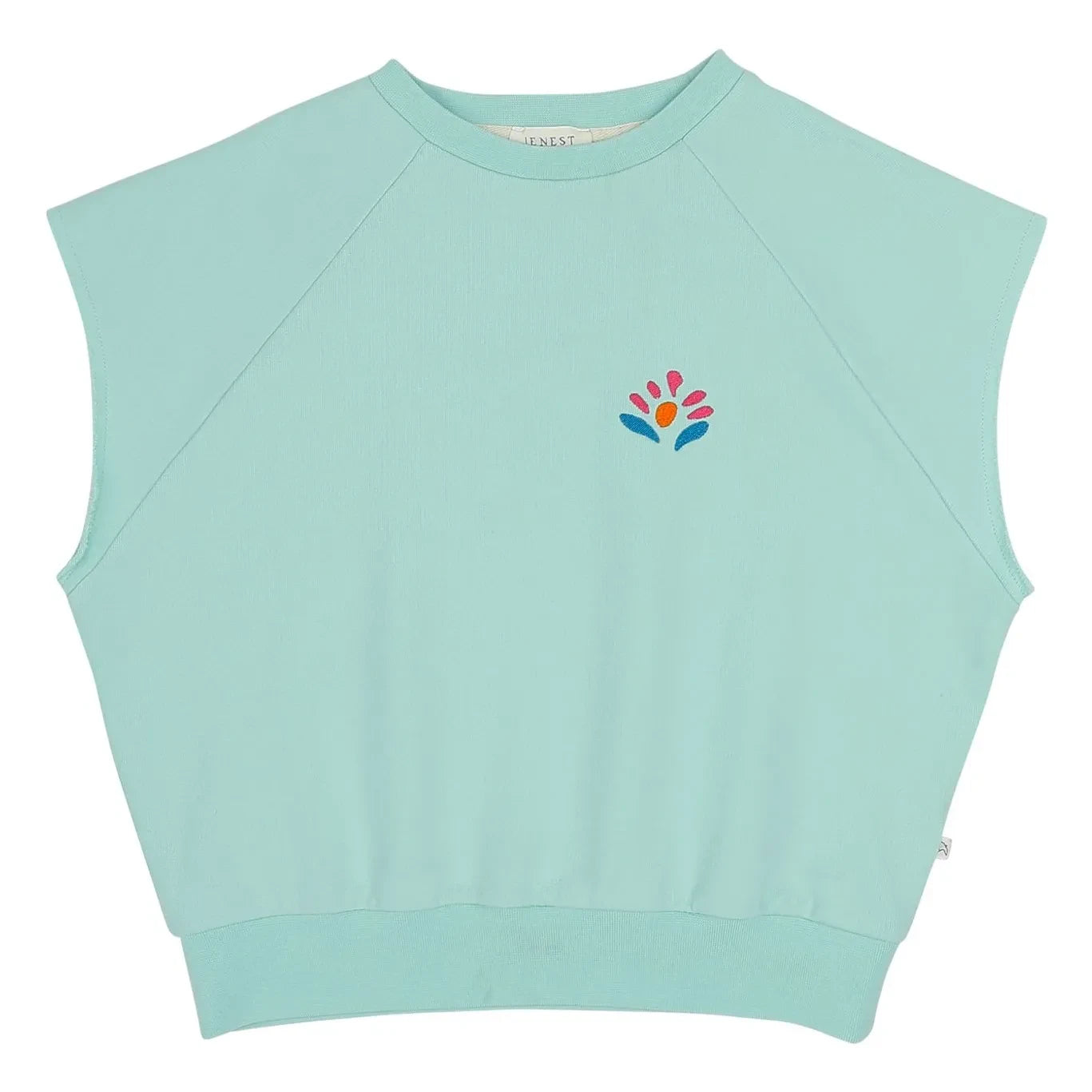 Jenest - Joey Organic Cotton Sleeveless Sweatshirt | Turquoise