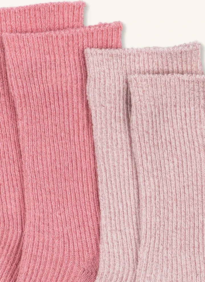 Konges Sløjd - 2-Pair Sparkly Sock Set | Pink