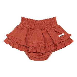 Donsje - Vaibi Linen Bloomer Skirt | Pale red