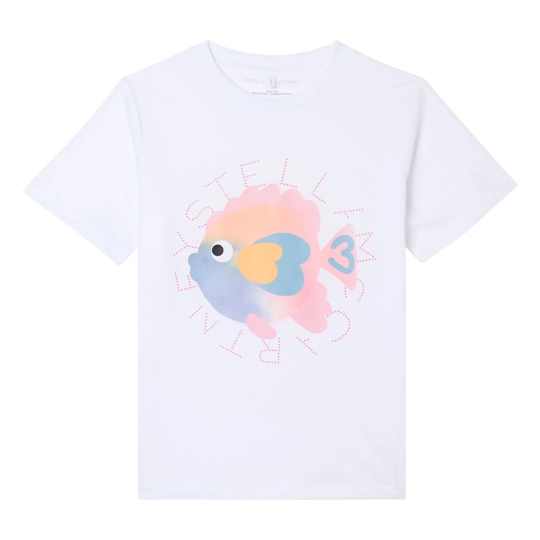 Stella McCartney Kids - Organik pamuklu balık tişört | Beyaz