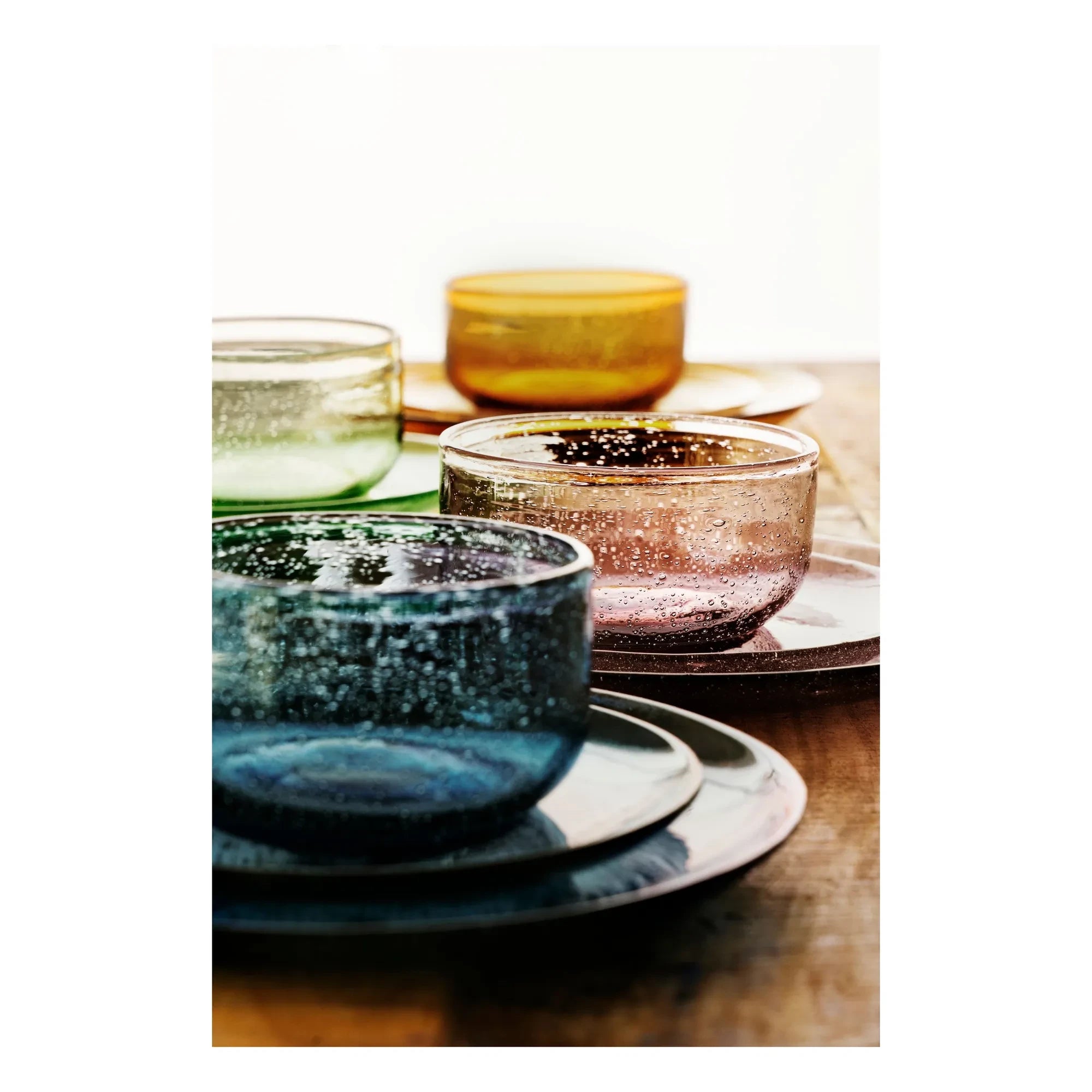 Madam Stoltz - Colorful Glass Bowl | Blue
