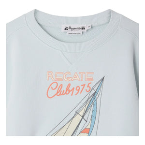 Bonpoint - Erol Bateau Organic Cotton Sweatshirt | Light Blue