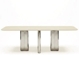 Gabrielle Paris - Chrysoline polished wood dining table | Cream