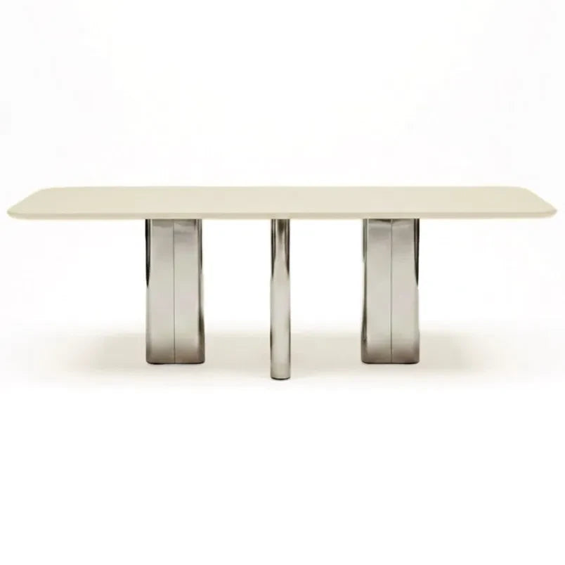 Gabrielle Paris - Chrysoline polished wood dining table | Cream