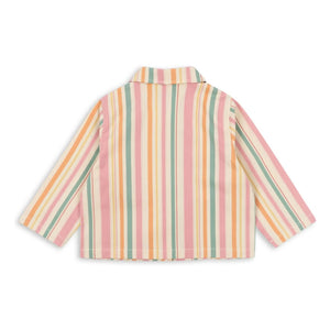 Konges Sløjd - Frankie Striped Organic Cotton Jacket | Pink