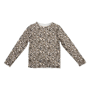 The New Society - Leopard Rib T-Shirt | Beige