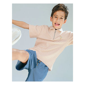 Gingersnaps - Polo Bruno Banana Striped Twill | Ecru