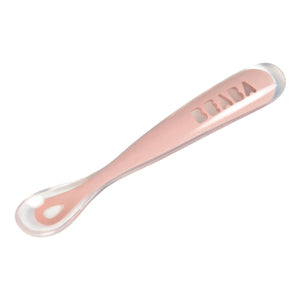 Béaba - Soft Silicone Baby Spoon | Pale Pink