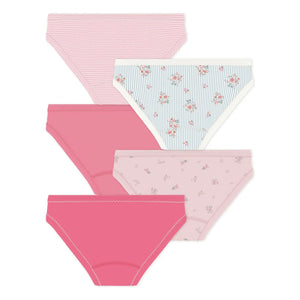Petit Bateau - Batch 5 Floral Underwear | Pink