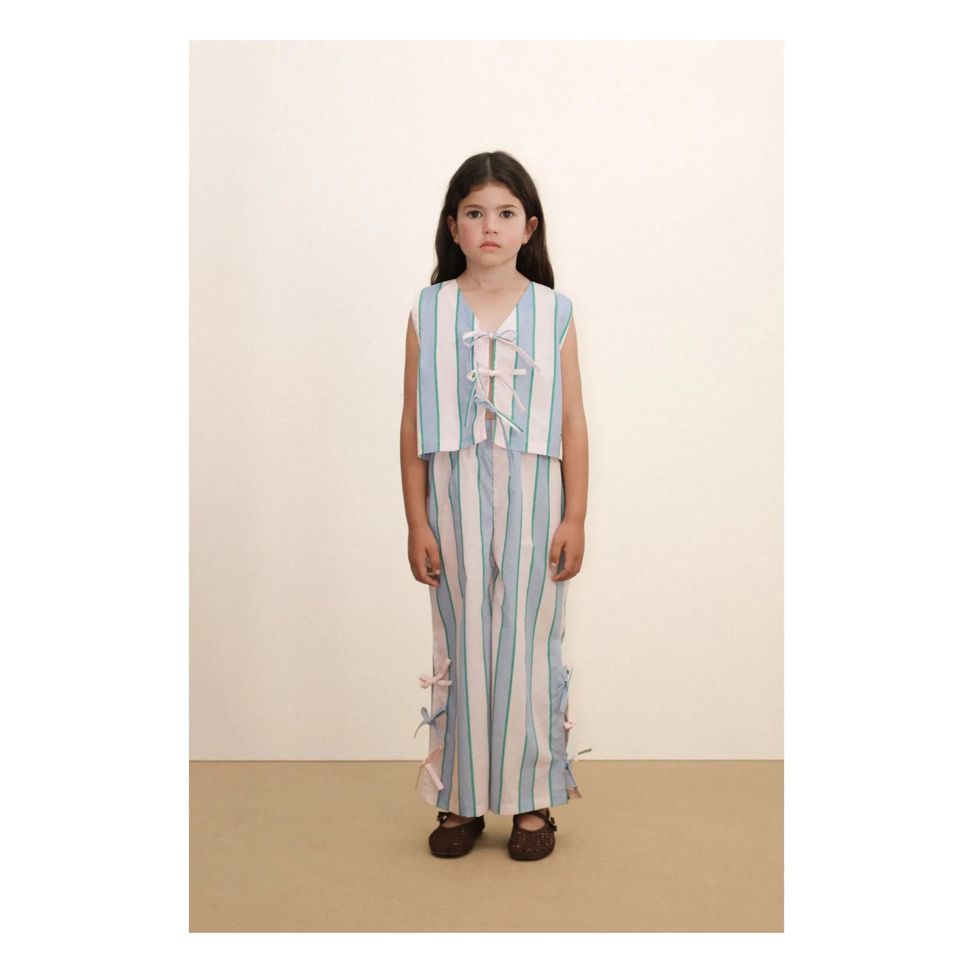 Tinycottons - Striped Knotted Top | Light Pink