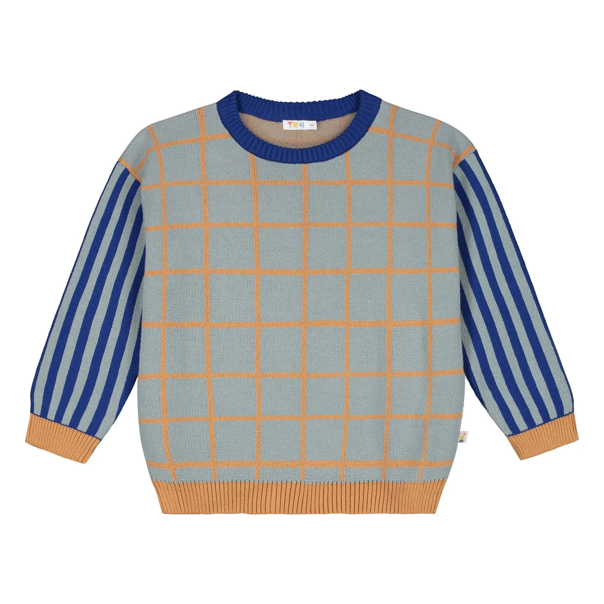 Yuki - Organic Cotton Checked Sweater | Mavi