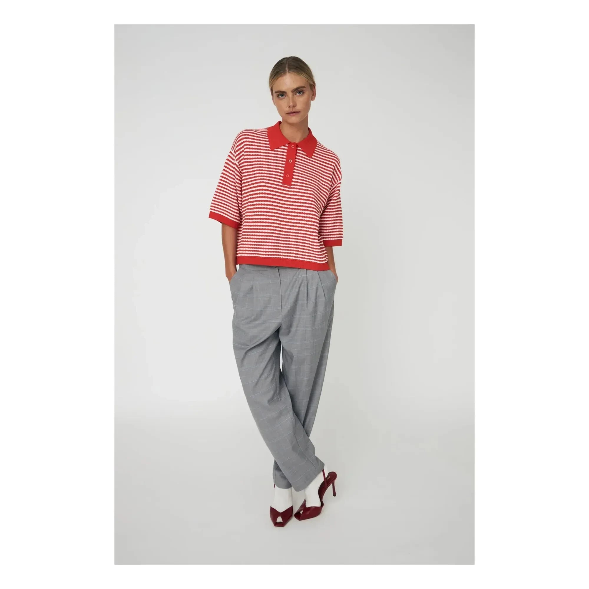 Stella Nova - Red Striped Polo