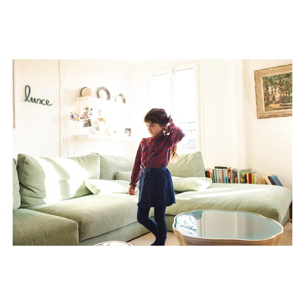 Louis Louise - Imani Checked Blouse | Navy