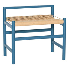 Hübsch - Heritage Oak Bench | Petrol Blue