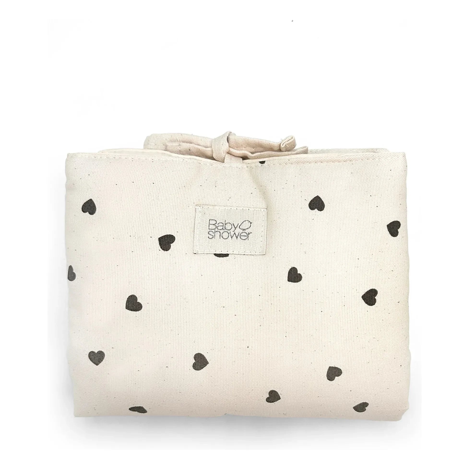 Baby Shower - Heart Travel Changing Mat | Beige
