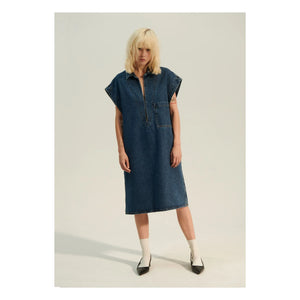 BELLEPIECE - Zafra Denim Dress | Dark Blue