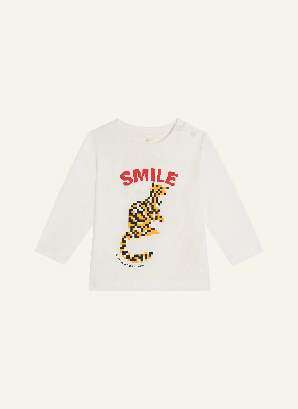 Stella McCartney Kids - Smile organic cotton T-shirt | Ivory