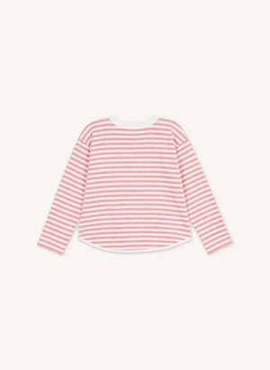 Petit Bateau - Çizgili yuvarlak yaka tişört | Pembe