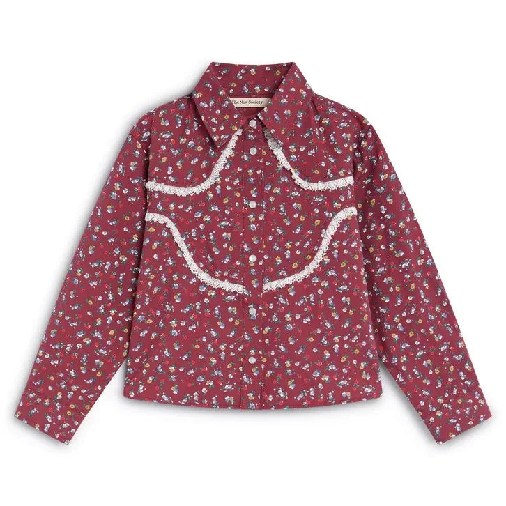 the new society - Bordeaux Bloom Shirt
