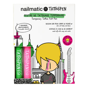Nailmatic Kids - New York x JO LITTLE Tattoo Pen and Reusable Stencil Duo Set