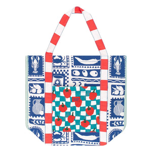 Favorite People - Tote Bag Positano Tomatoes | Blue