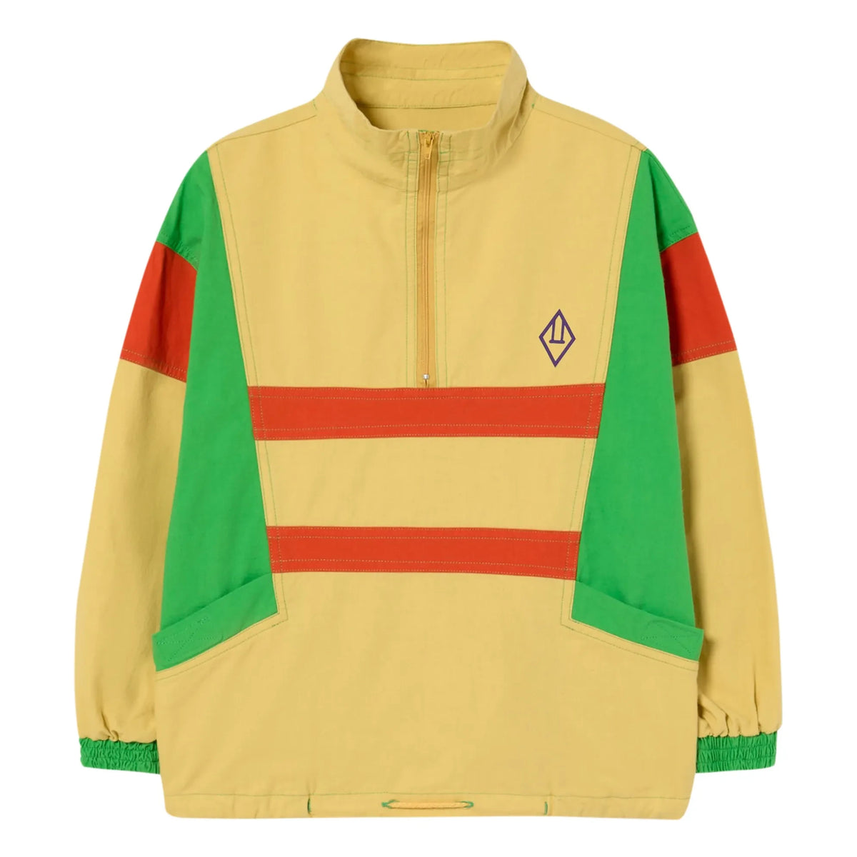 The Animals Observatory - Light Yellow Carp Half-Zip Jacket