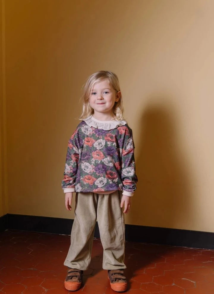 Studio Bohème - Juno Floral Pattern Organic Cotton Sweatshirt | Purple