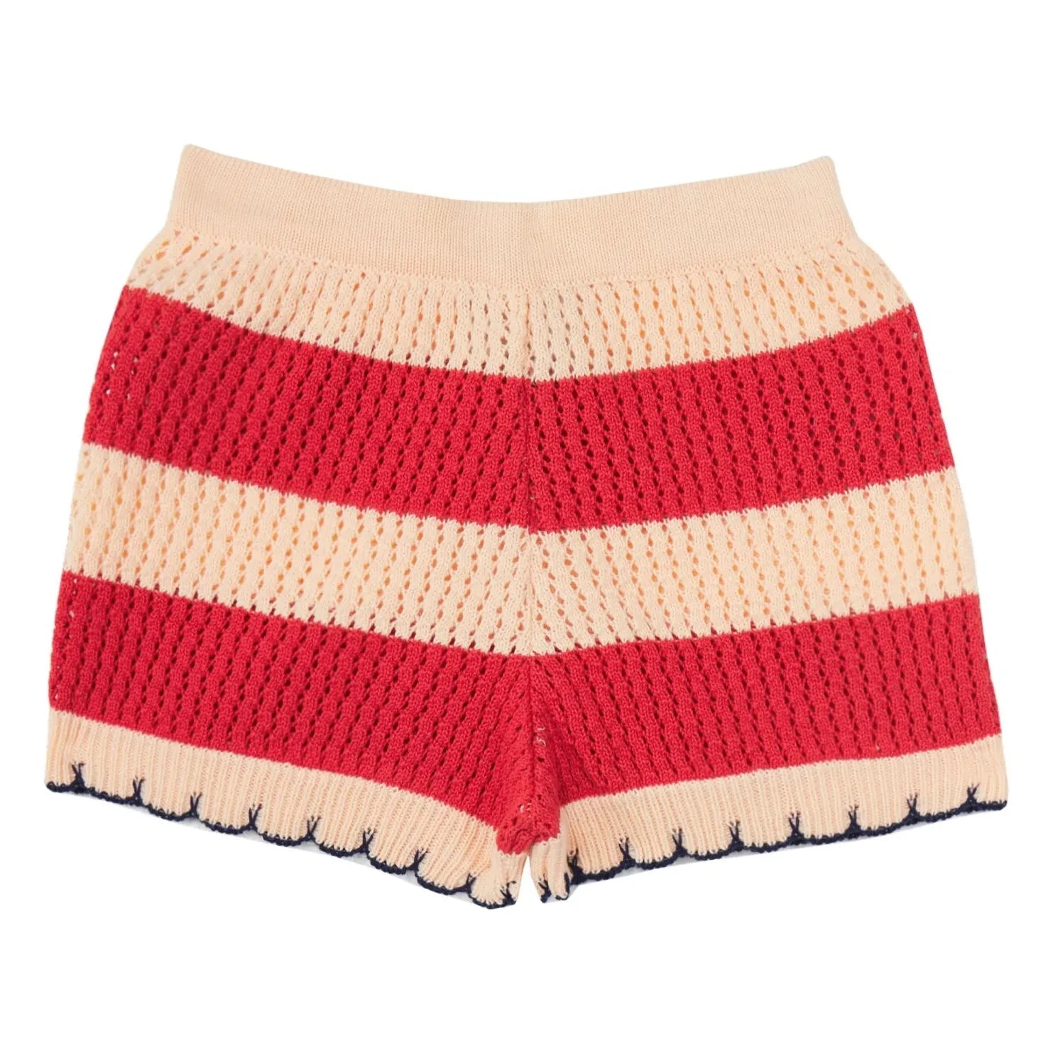 Mipounet - Striped Vita Crochet Shorts | Red