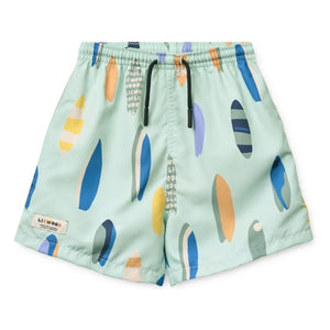 Liewood - Duke Surf Recycled Fiber Swimsuit Shorts | Turquoise