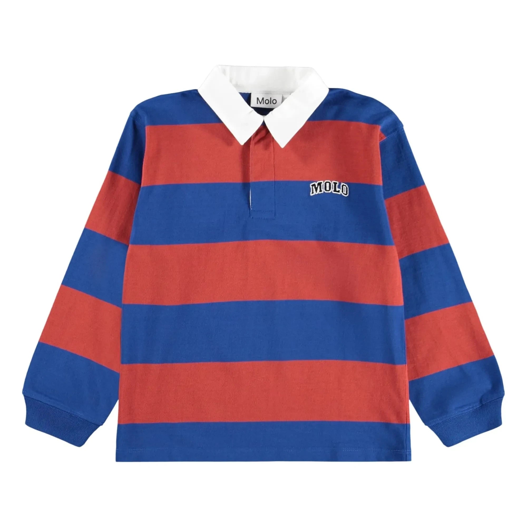 Molo - Relz Striped Organic Cotton Polo | Blue