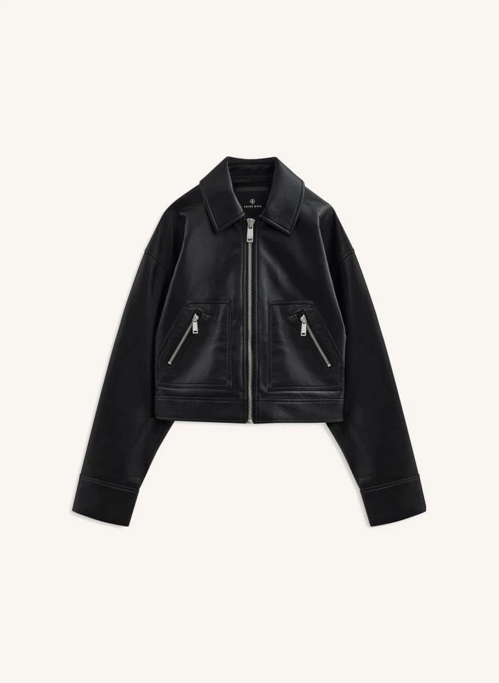 Anine Bing - Assan Leather Jacket | Black