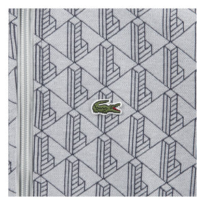 Lacoste - Monogrammed Zip Sweatshirt Made of Organic Cotton | Light Gray