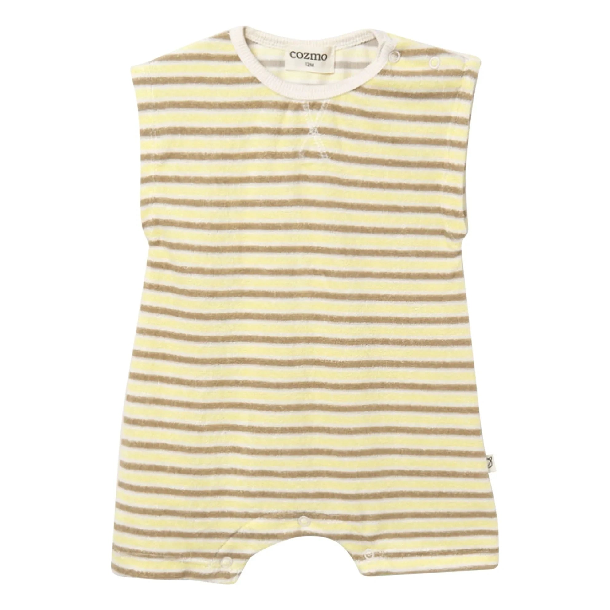 Cozmo - Corey Striped Towel Romper | Yellow