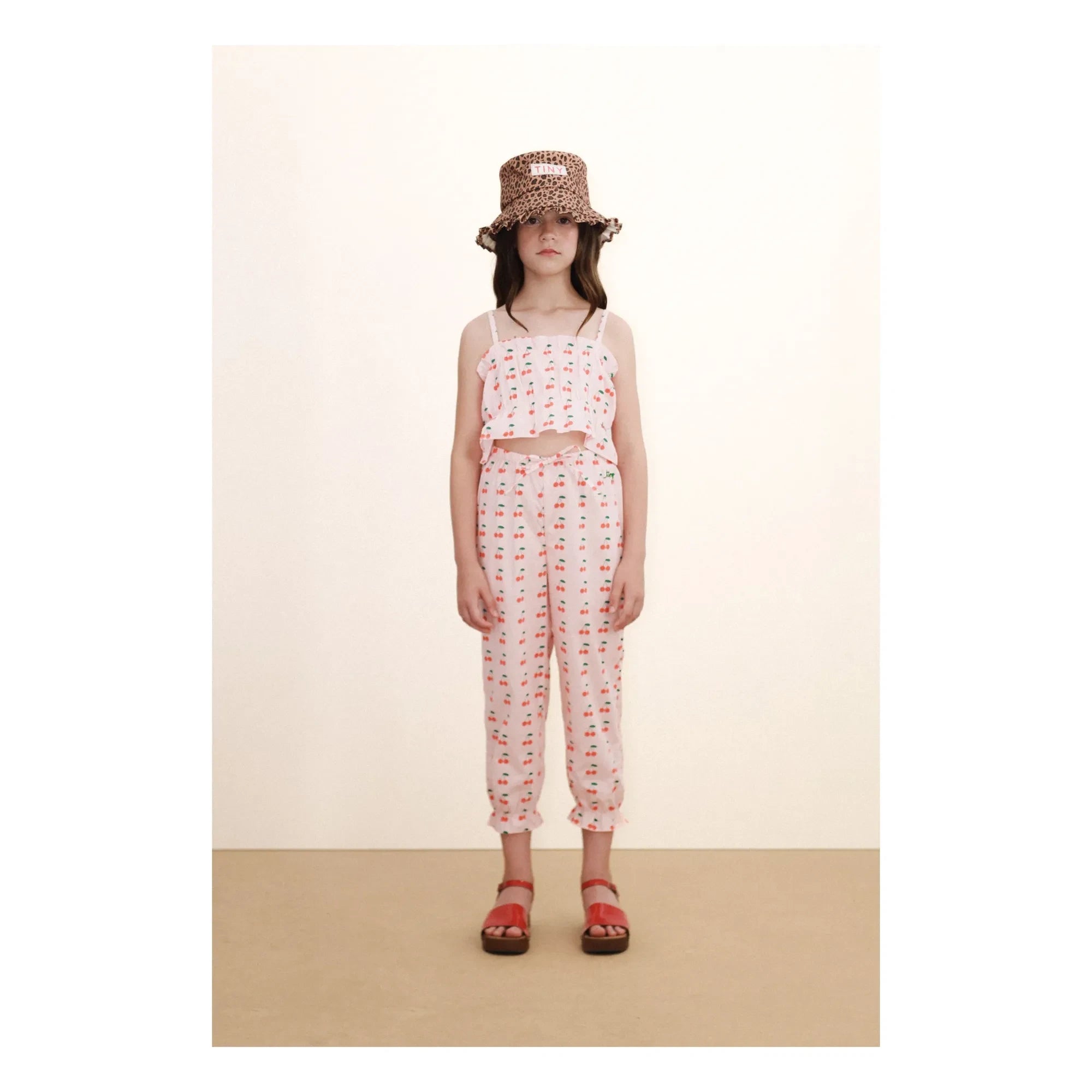 Tinycottons - Cherry Gathered Top | Light Pink