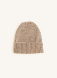 Hvid - Fonzie Merino Wool Baby Beanie | Sand