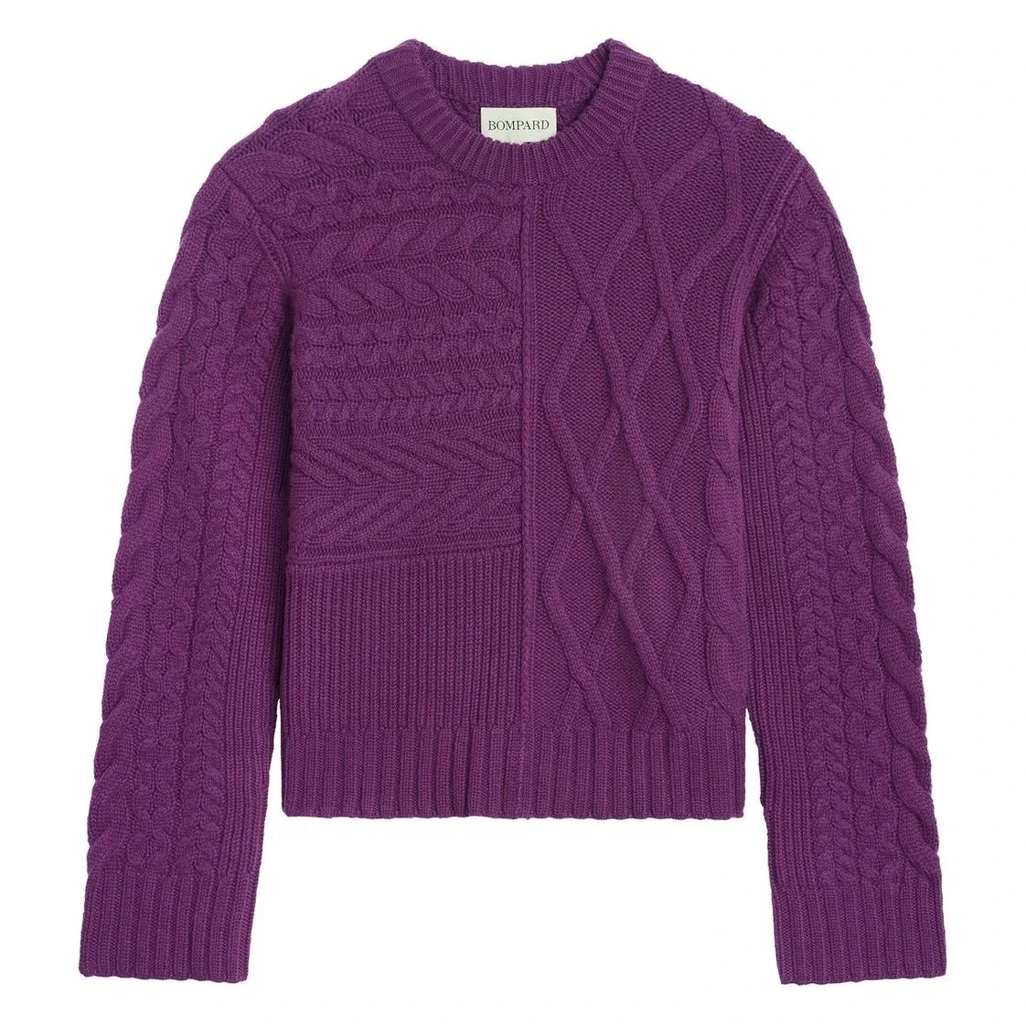 Bompard - Patchwork Cashmere Sweater | Purple