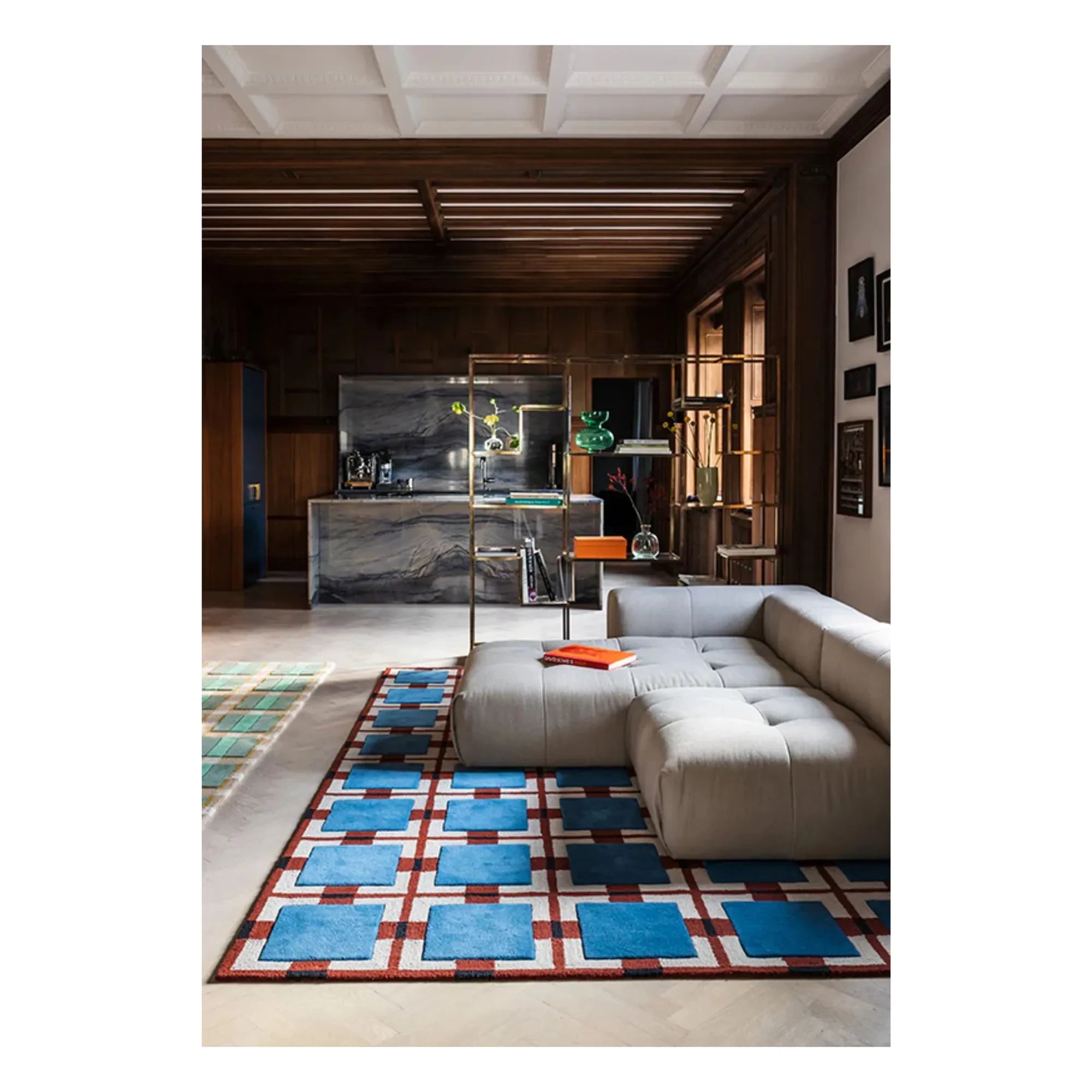Layered - Wool Rug A walk in the park, Evelina Kroon | Blue