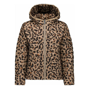 Jott - Carla Leopard Puffer Jacket | Beige